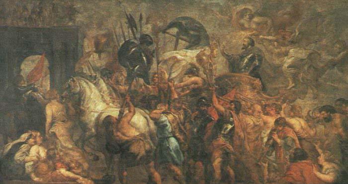RUBENS, Pieter Pauwel Triumphal Entry of Henry IV into Paris Spain oil painting art